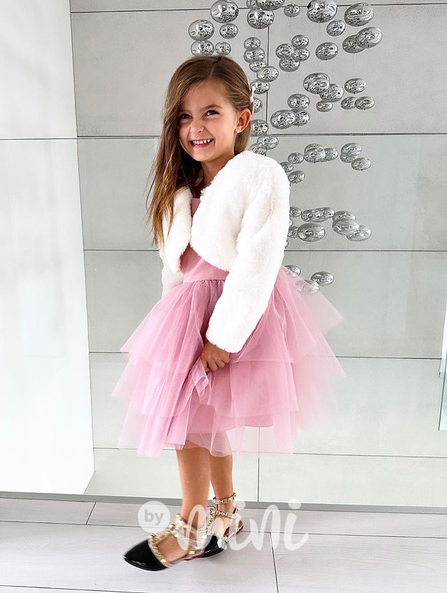 Luxusní pudr růžové šaty Roses