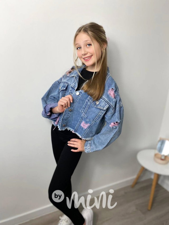 Pink ripped oversize jeans bunda