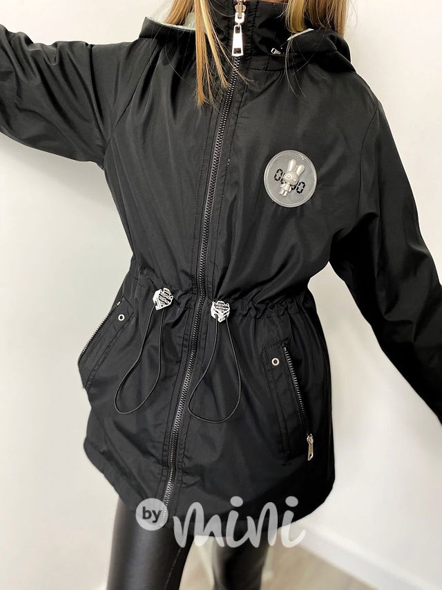Oboustranná jarní parka black