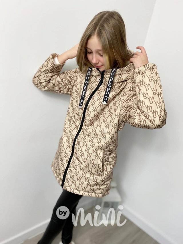 Oboustranná jarní parka béžová