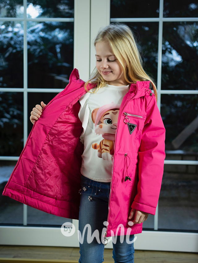 Parka s podšívkou růžová