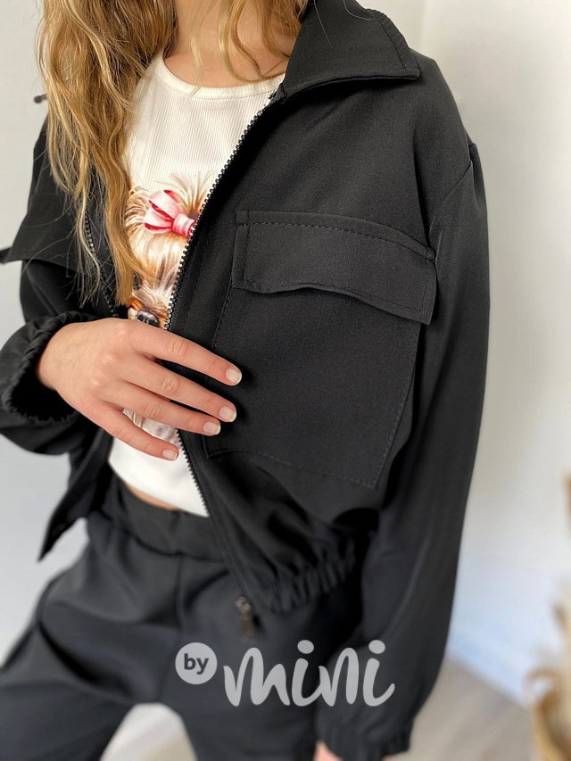 Cargo mikina + kapsáče black