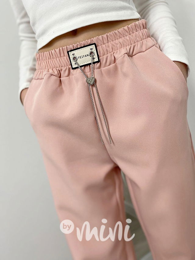 Lounge švédy s řetízkem růžové