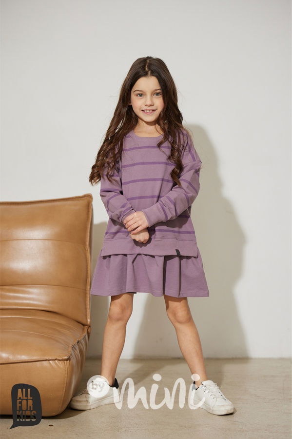 All for kids mikinové šaty lila