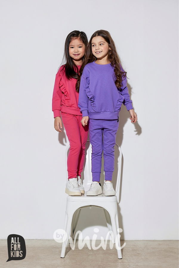 All for kids teplákovka s řasením lila