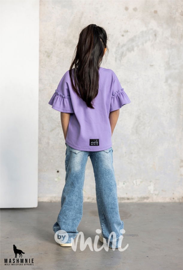 Mash Mnie žebrovaná blůzka lila