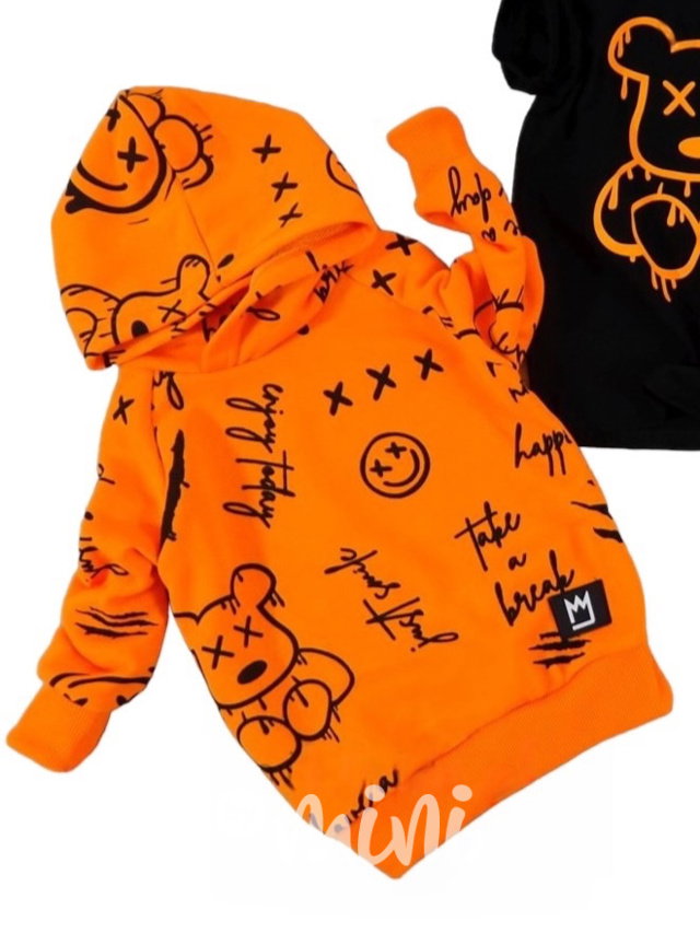 Teddy mikina neon oranž