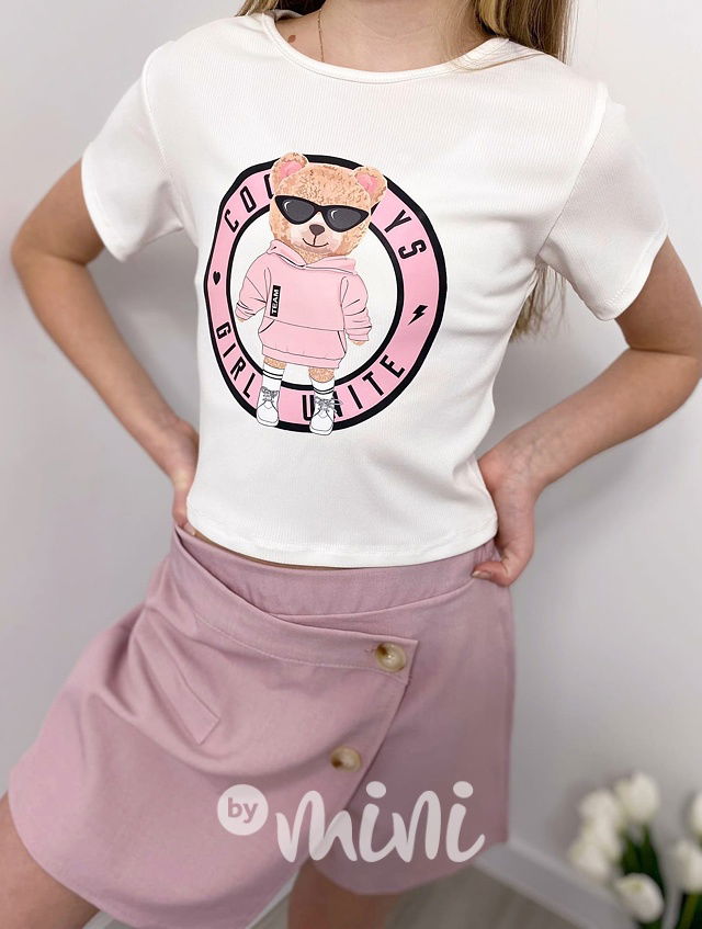 Bílý top s mašlí