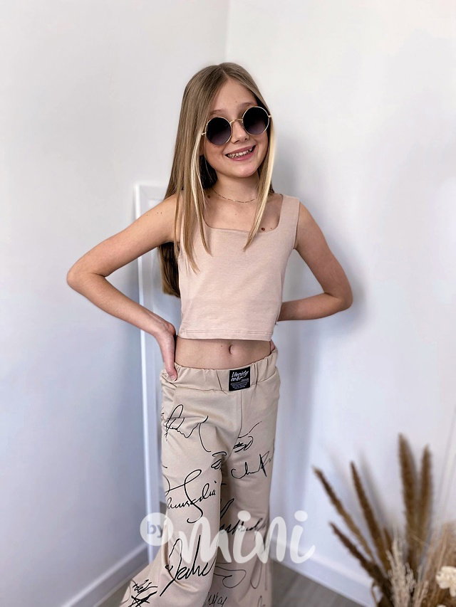 Béžový crop top