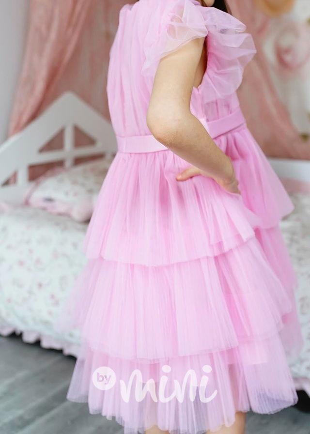 Slavnostní tylové šaty růžové