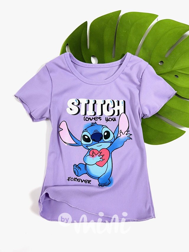 Stitch forever triko fialové