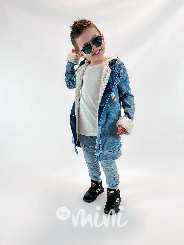 Teplý denim kabátek Donald