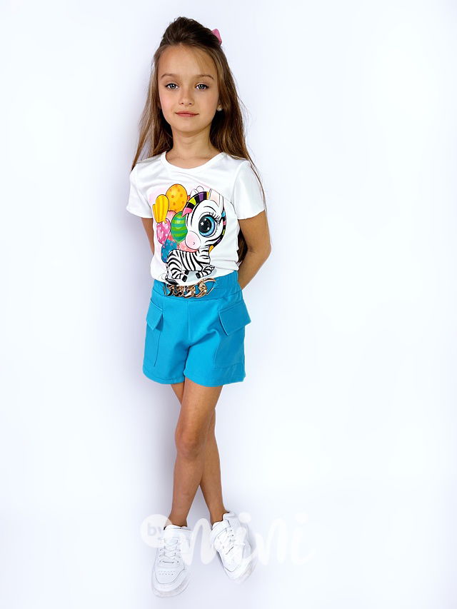 Tyrkys kraťasy se zdobením