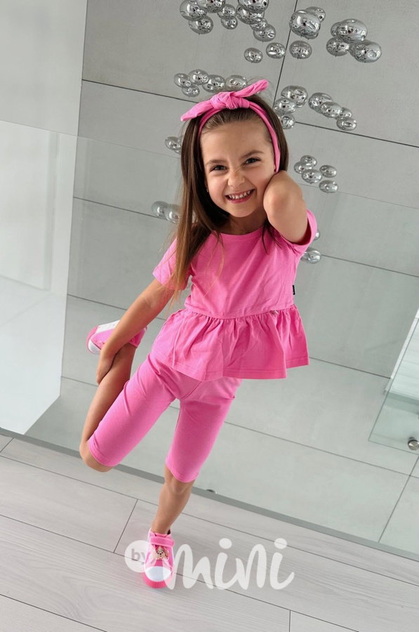DARK PINK tunika + šortky + čelenka