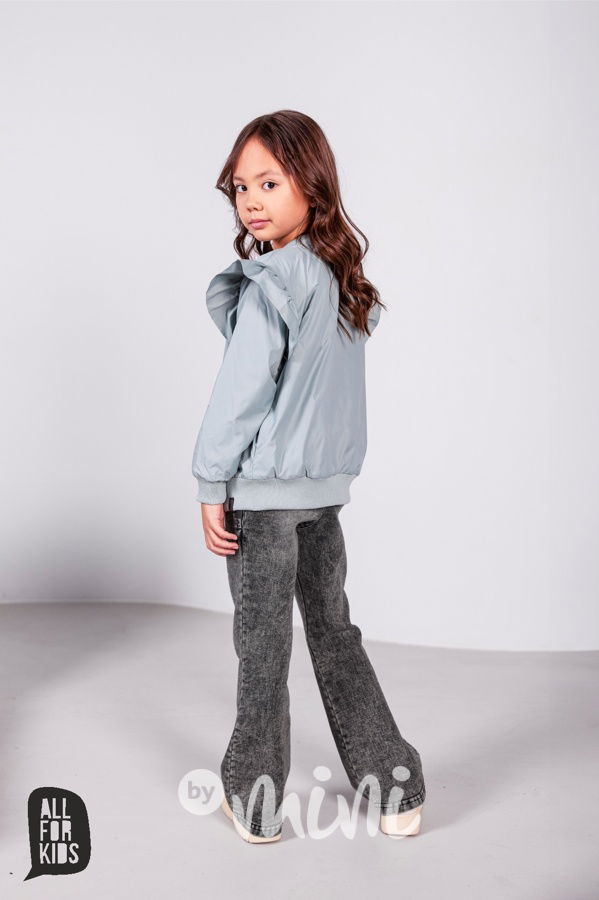 All for kids jarní bunda s řasením ice mint