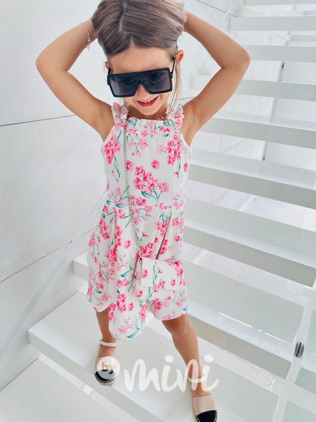 Květované šaty s kabelkou