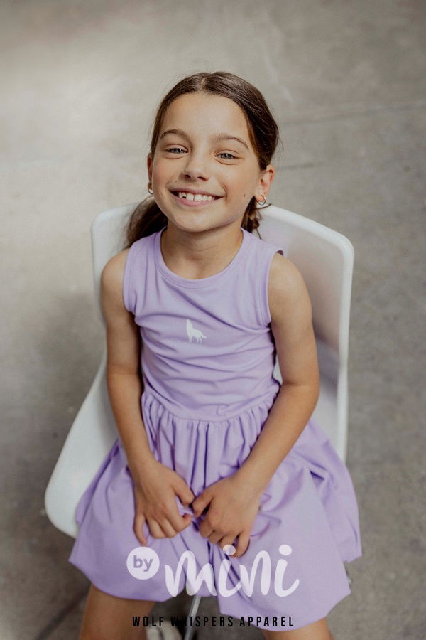 Mash Mnie šaty s balonovou sukní lila