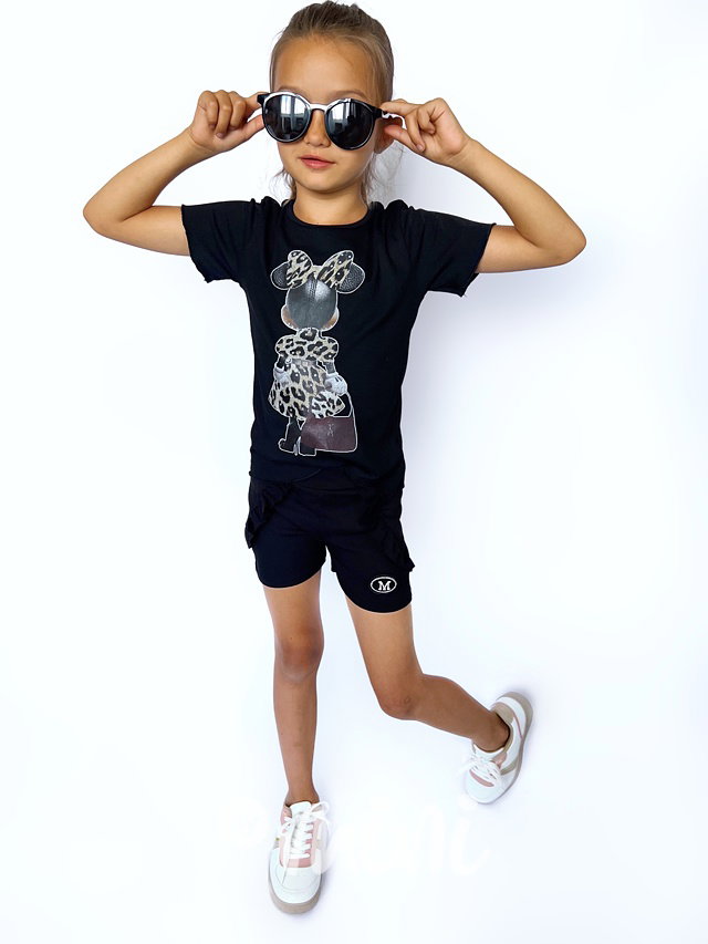 Leopard Minnie triko černé