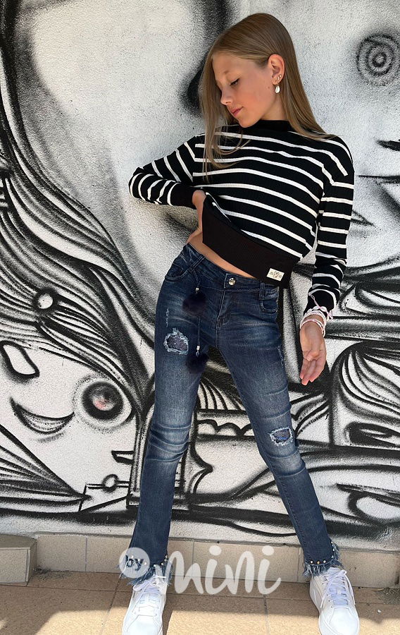 Pruhovaná blůzka black