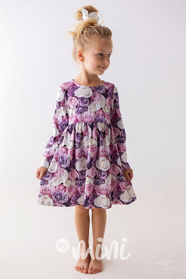 Lily Grey lila flower boho šaty