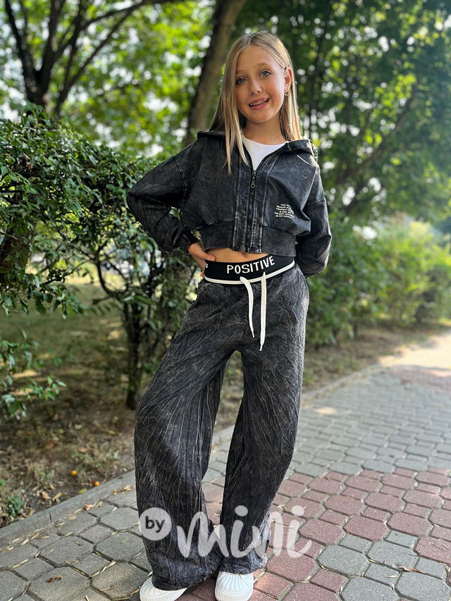 Acid wash crop mikina