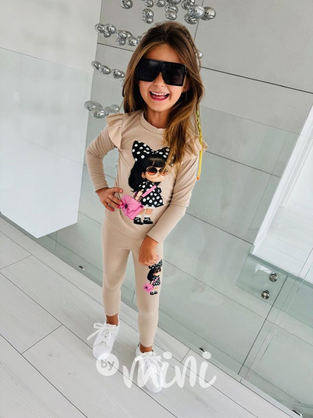 Shopping girl set béžový