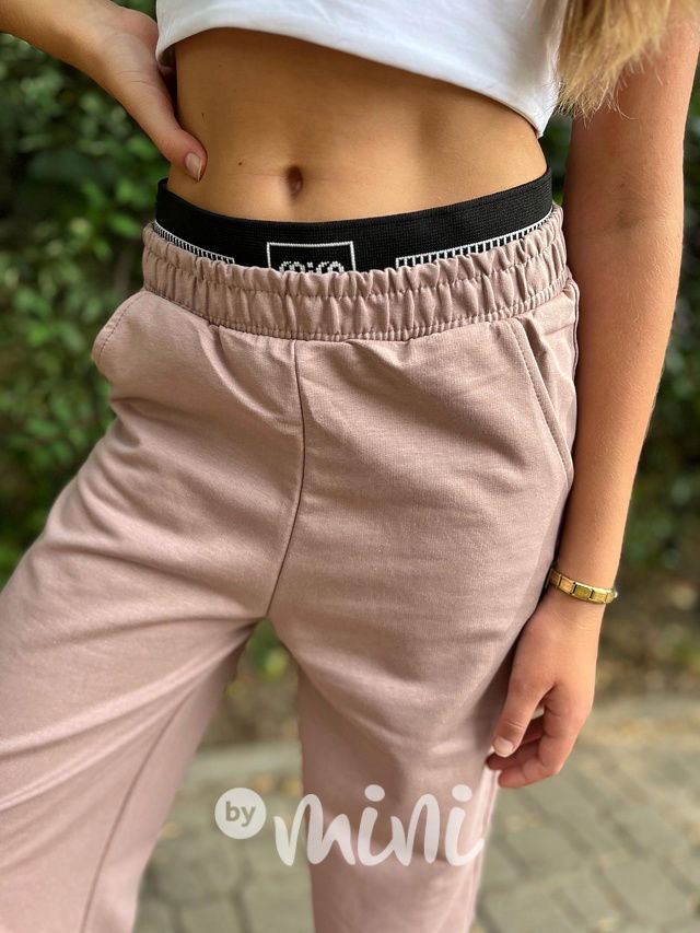 Relax švédy se stretch pasem pudrové