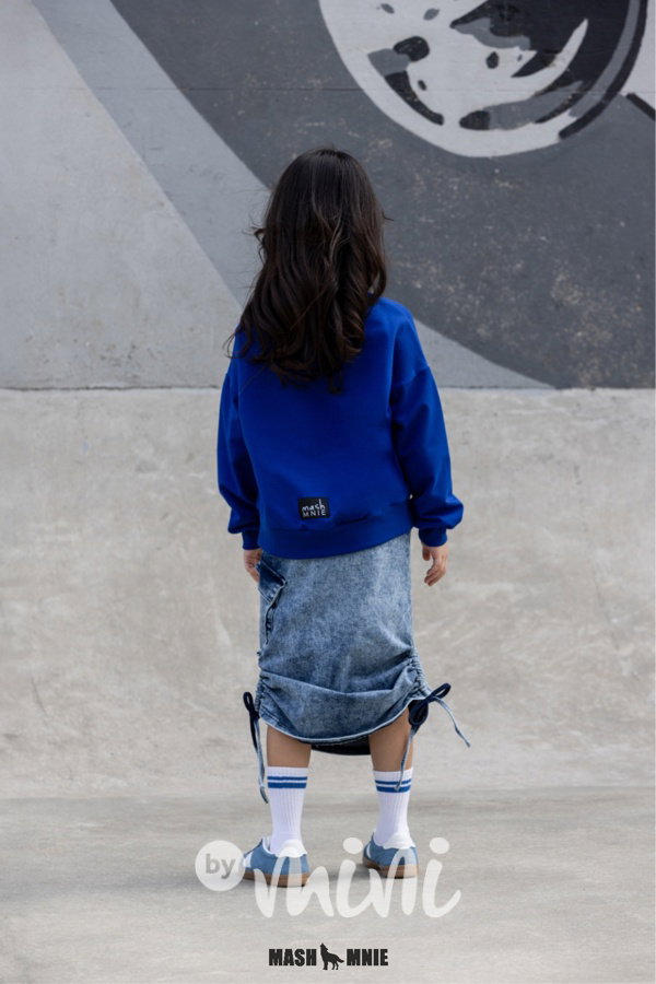 Mash Mnie midi denim sukně blue
