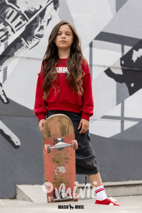 Mash Mnie midi denim sukně black