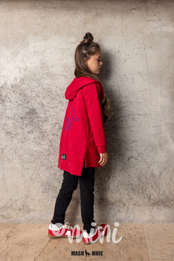 Mash Mnie long mikina WOLF červená