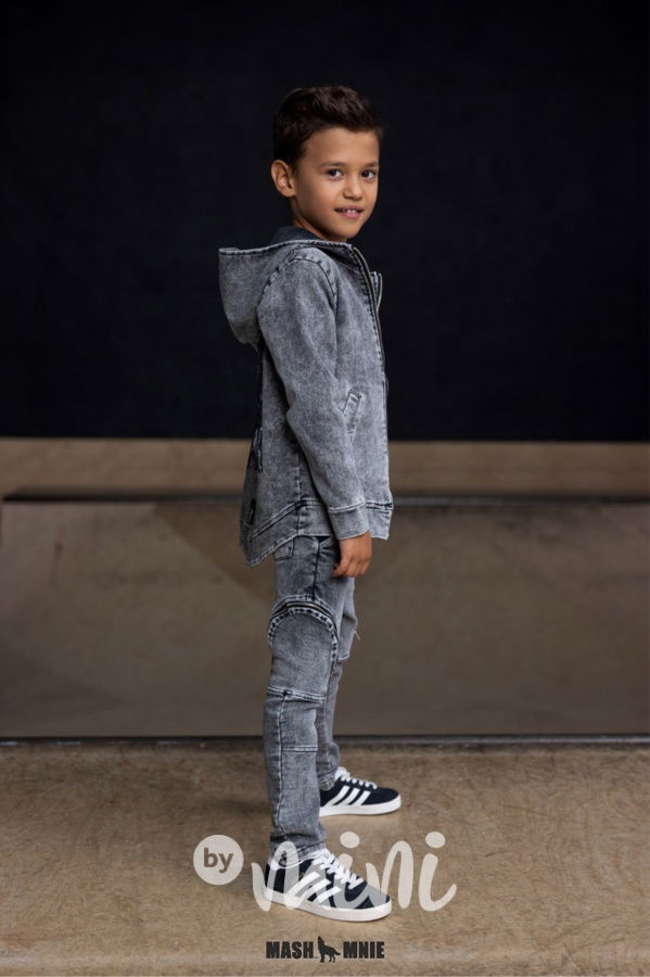 Mash Mnie jogger black denim se zipy