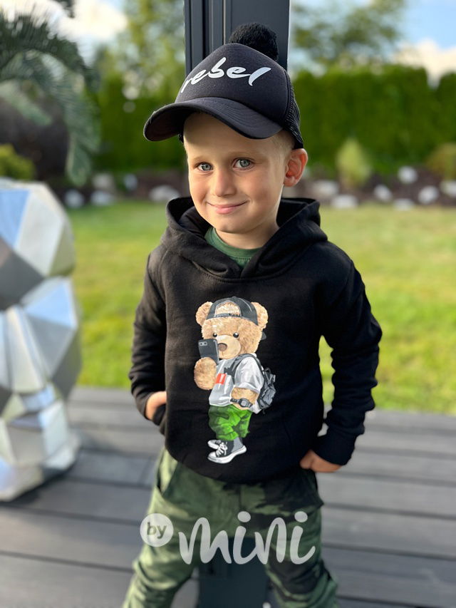 Selfie zateplená mikina černá