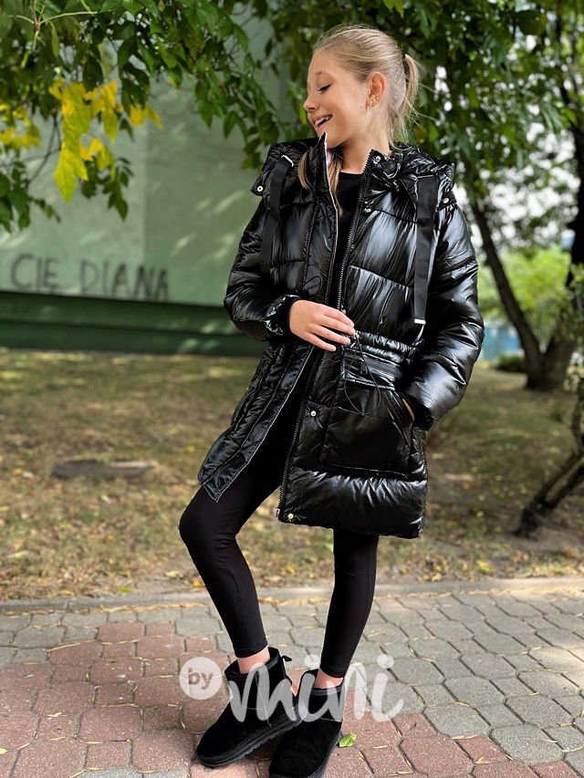 Zimní kabát Illusion metallic black