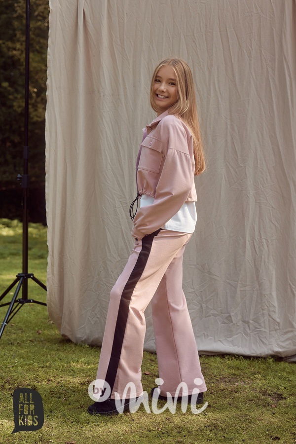 All for kids cargo crop mikina pink