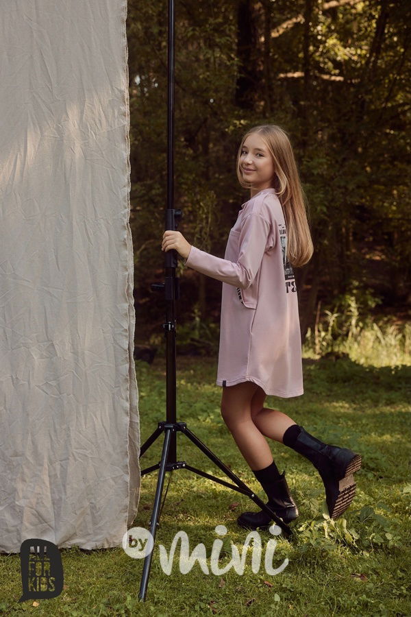 All for kids košilové šaty pink