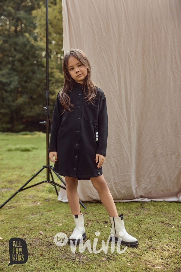 All for kids košilové šaty black