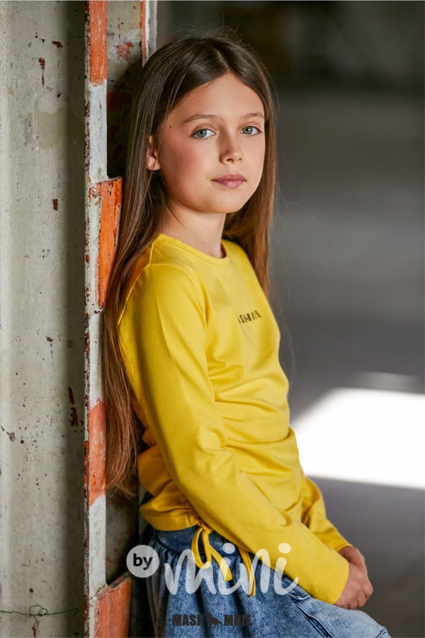 Mash Mnie longsleeve triko na stahování žluté