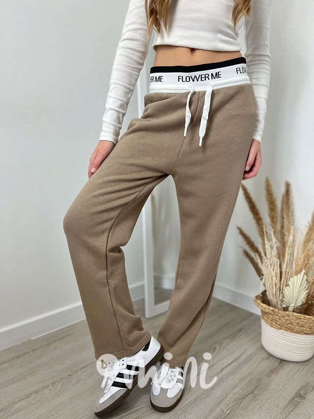 Zateplené lounge švédy FLOWER béžové