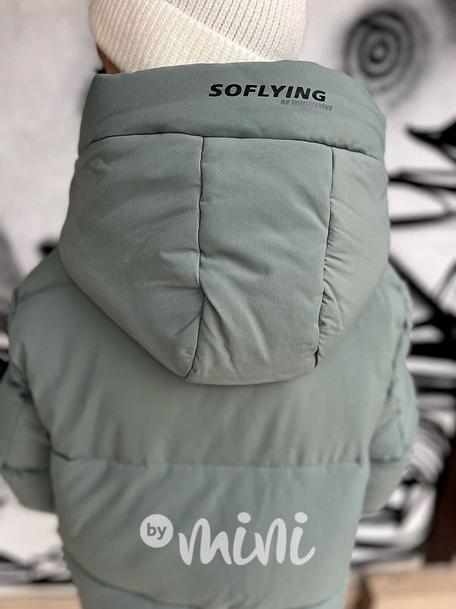 Maxi dlouhý zimní kabát SPORTY mint