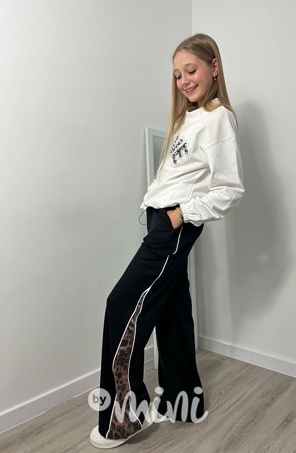 Volné relax kalhoty leopard