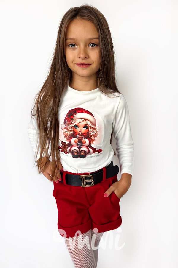 Santas girl soft velur blůzka