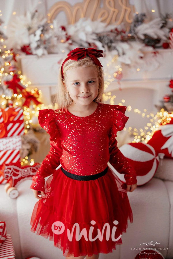 Červená maxi tutu sukně Lily Grey
