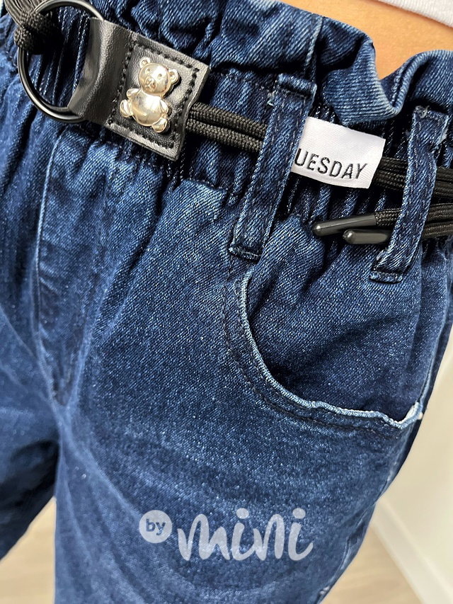 Thermo zateplené džíny s páskem