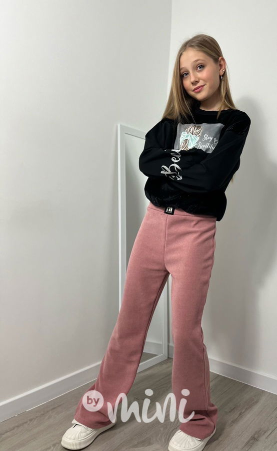 Teplé volné kalhoty pudder