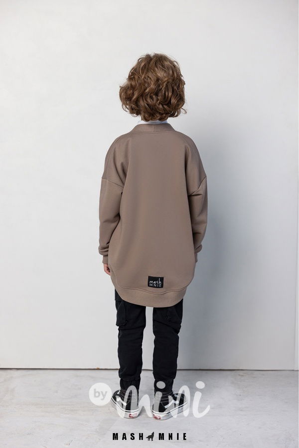 Mash Mnie mikinový oversize kardigan béžový