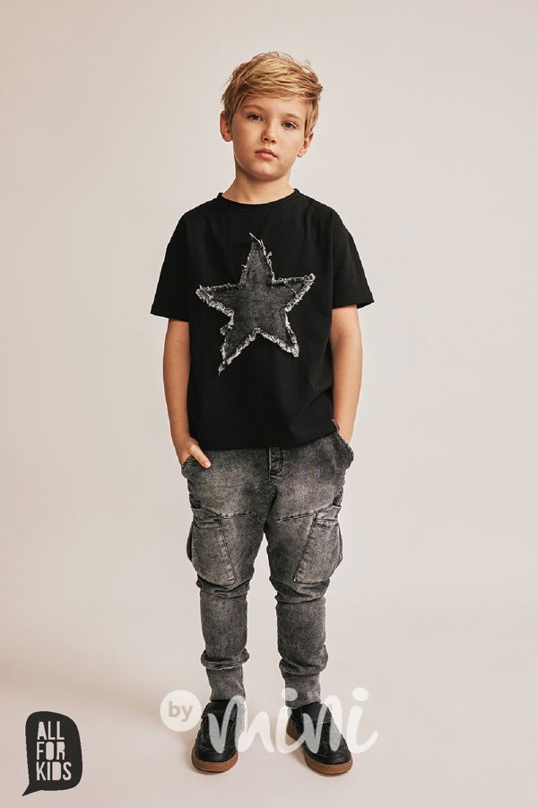 All for kids denim star triko černé