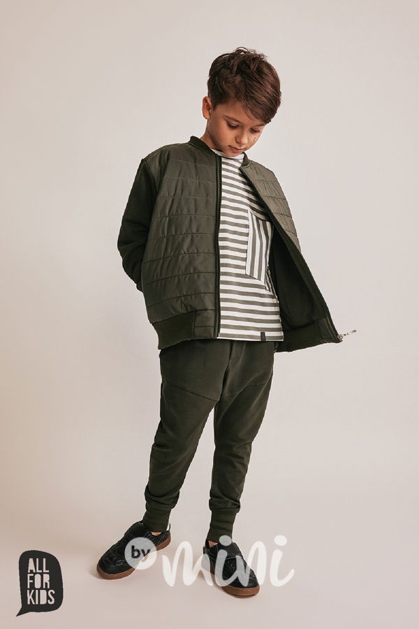 All for kids mikinová bunda khaki