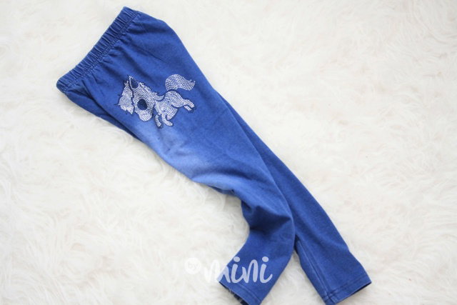 Jeans legíny s koníkem