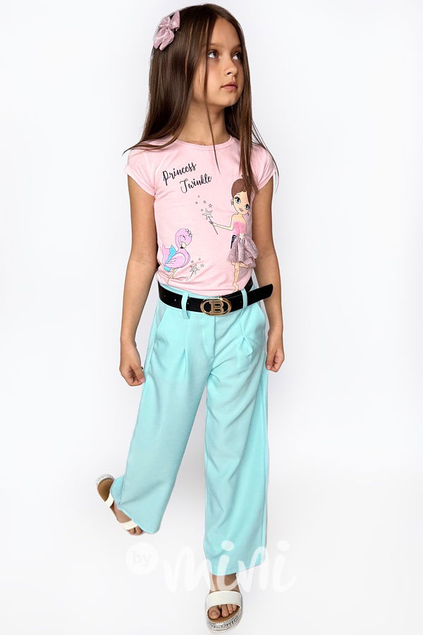 Široké kalhoty s páskem TYRKYS