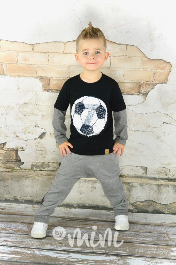 Black/Grey triko s měnícími flitry